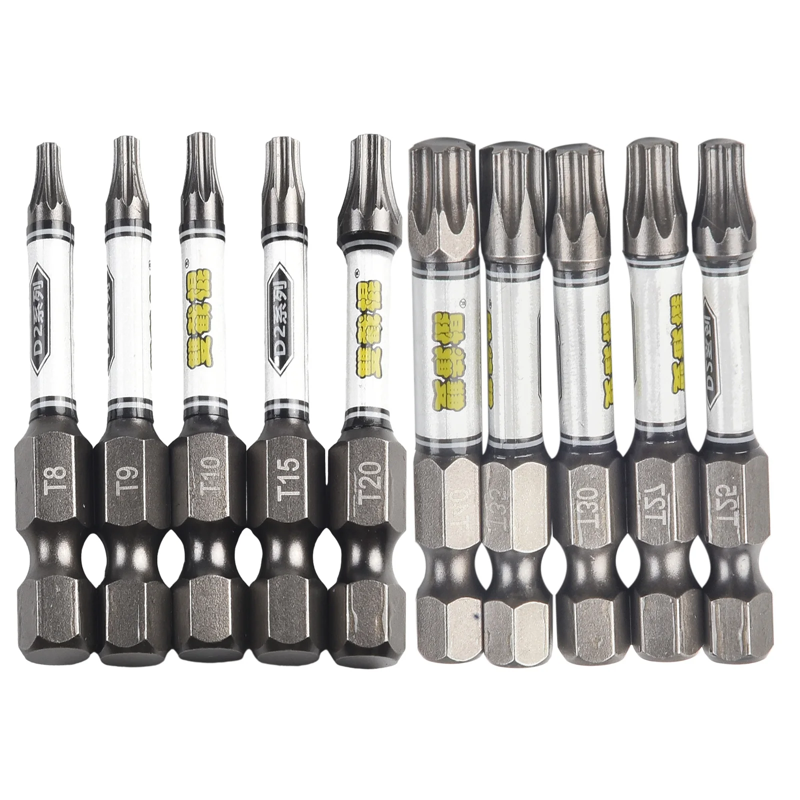 

10pcs 1/4 Screwdriver Bit Set Magnetic Impact The Cross Hexagonal Torx With Bit Holder Impact Resistant And Anti Slip