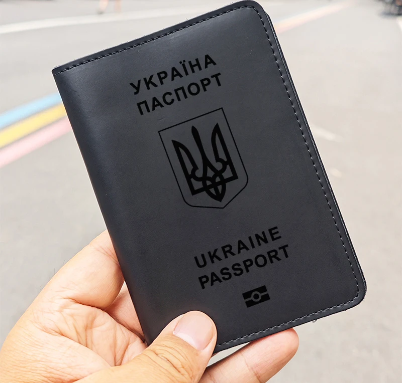 Handgefertigte Ukrainische Reisepasshülle Aus Echtem Leder_voghion.com
