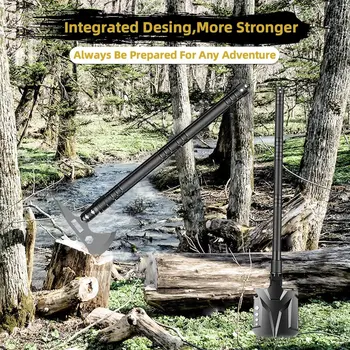 Multifunctional Folding Shovel Outdoor Camping Shovel Tactical Gear Survival Gear and Equipment for Hiking Car Emergency 6