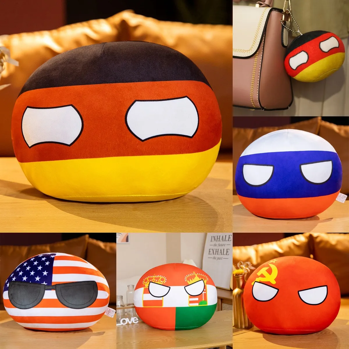 Рисунок 6 - 10 см Kawaii Country плюшевая игрушка мяч Polandball