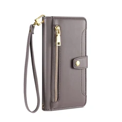 Elegant Ladies Crossbody Wallet Phone Case with Card Slots and Strap - iPhone SE3 2022 (GRAY)