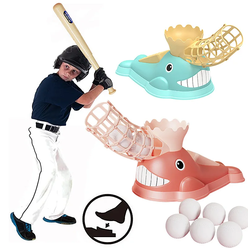 

Baseball Launcher Game Sets Children's Fun Foot Catapult Ball Machine Baby Outdoor Transport Toys Parent-Child Interactive Toy