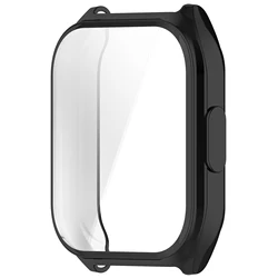 TPU Soft Shell Full Screen Protector Film Case and Bumper Cover for Haylou Watch 2 Pro (B Black)