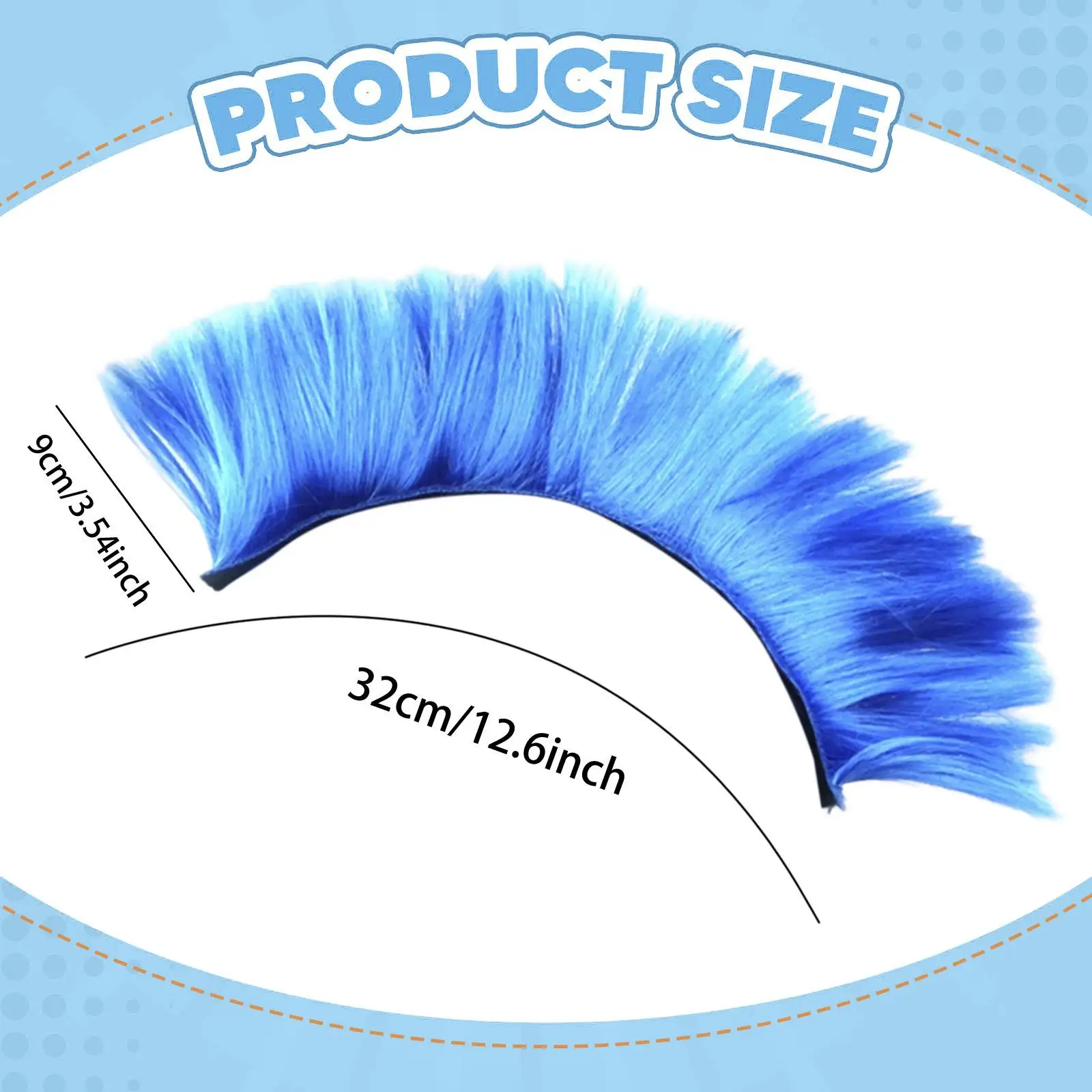 Helmet Wig Synthetic Cockscomb Hairpiece Motorcycle Helmet Accessory Retro Punk Mohawk for Biker Cosplay Party