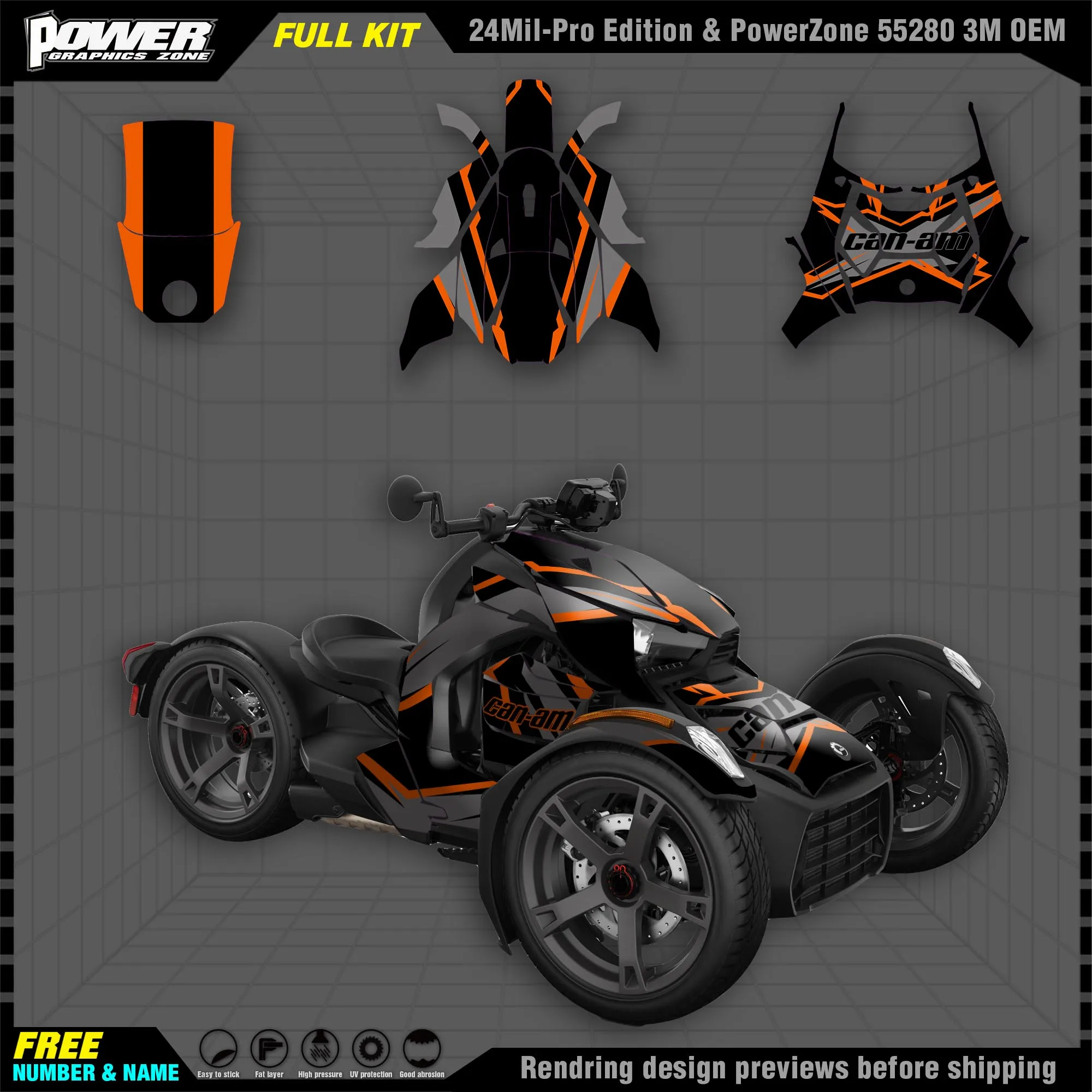 Kit Graphique VTT Quad - Autocollants Pour Can-Am DS450 EFI 2008-2016 - Nuke O