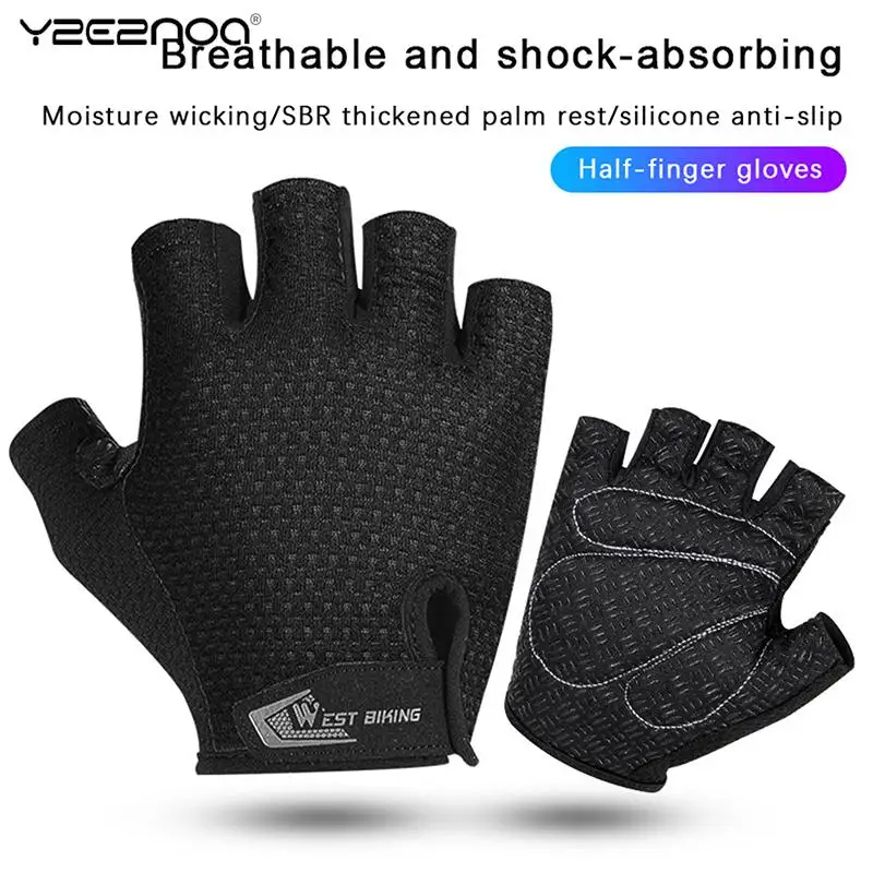 

Half Finger Cycling Gloves Anti-Slip Anti-sweat Bicycle Motorcycle Gloves Anti Shock MTB Road Bike Sports Gloves 2024