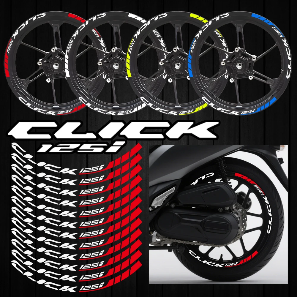 For CLICK Click 125i 125 V2 V3 14'' Reflective Motorcycle Wheel Hub ...