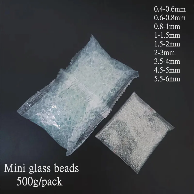 

500g/bag Lab Glass Silica Microbeads Laboratory Anti-splash Mini Beads for Ink Grinding Spray Pump Heating Experiments