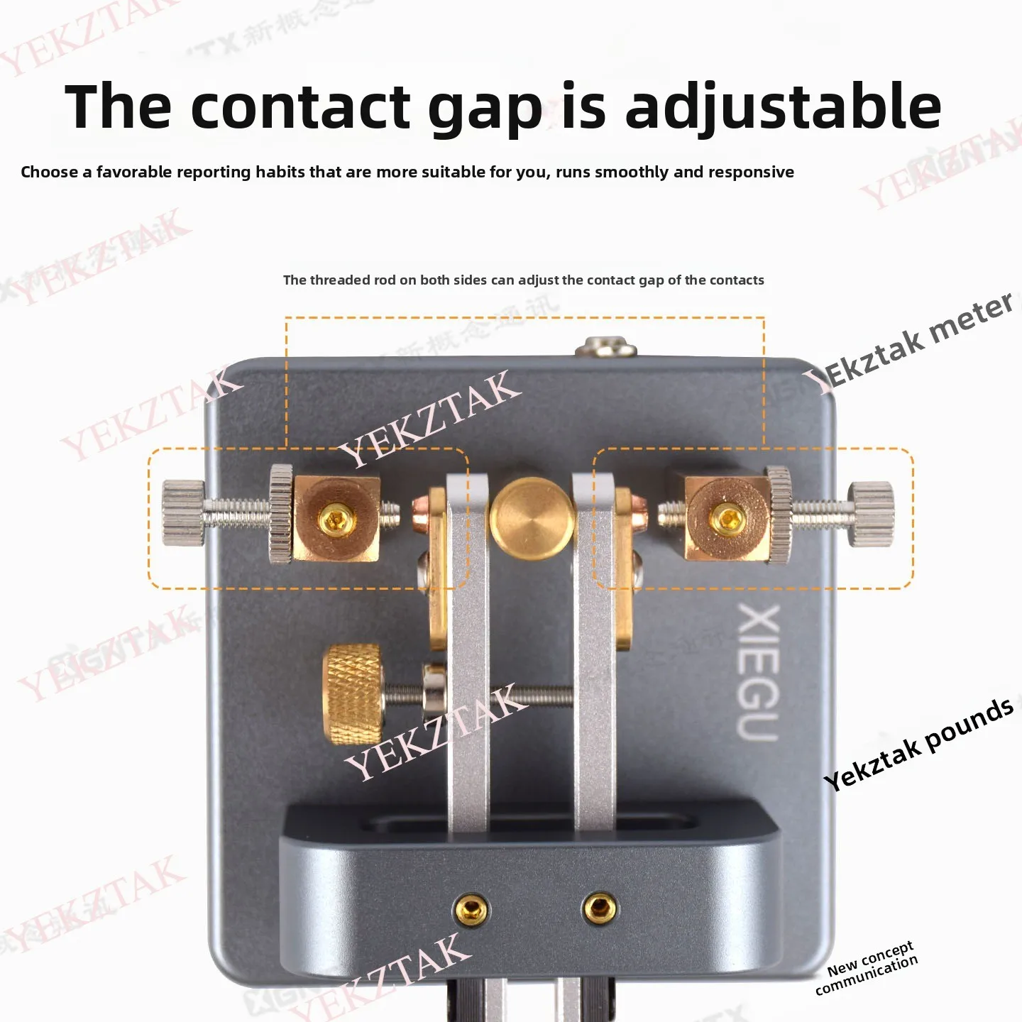 XIEGU 電鍵 Xiegu Electric Key VK-6 Short Wave Wireless Automatic Key, Morse