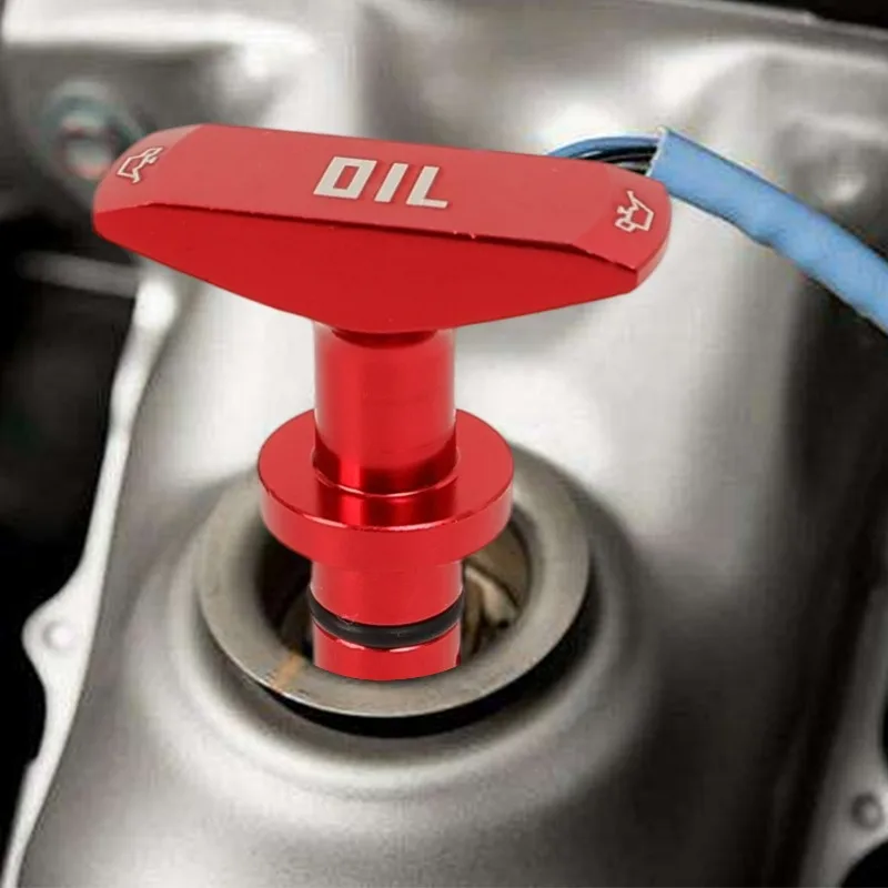 Universal Car Oil Dipstick Pull Handle Engine Oil Pullhandle Aluminum Billet Auto Replacement Modification Decoration TT102191
