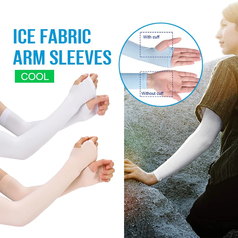 Sun Protection Sleeves Summer Ice Silk Long Sleeves Anti-Sunburn Anti-UV For Men Women
