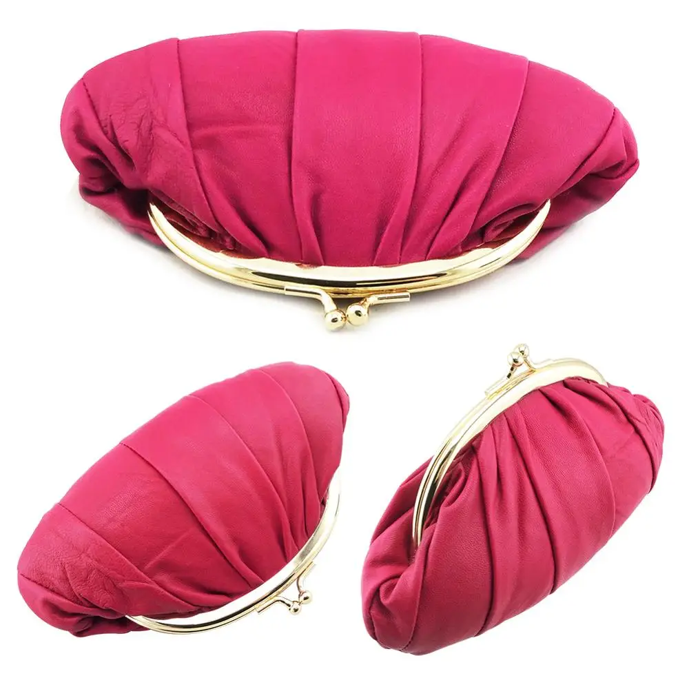 NICOLE & CO Genuine Leather Coin Purse Womens Sheepskin Change Purse Metal Hasp Closure Card Holder Wallet new Small Bag fashion
