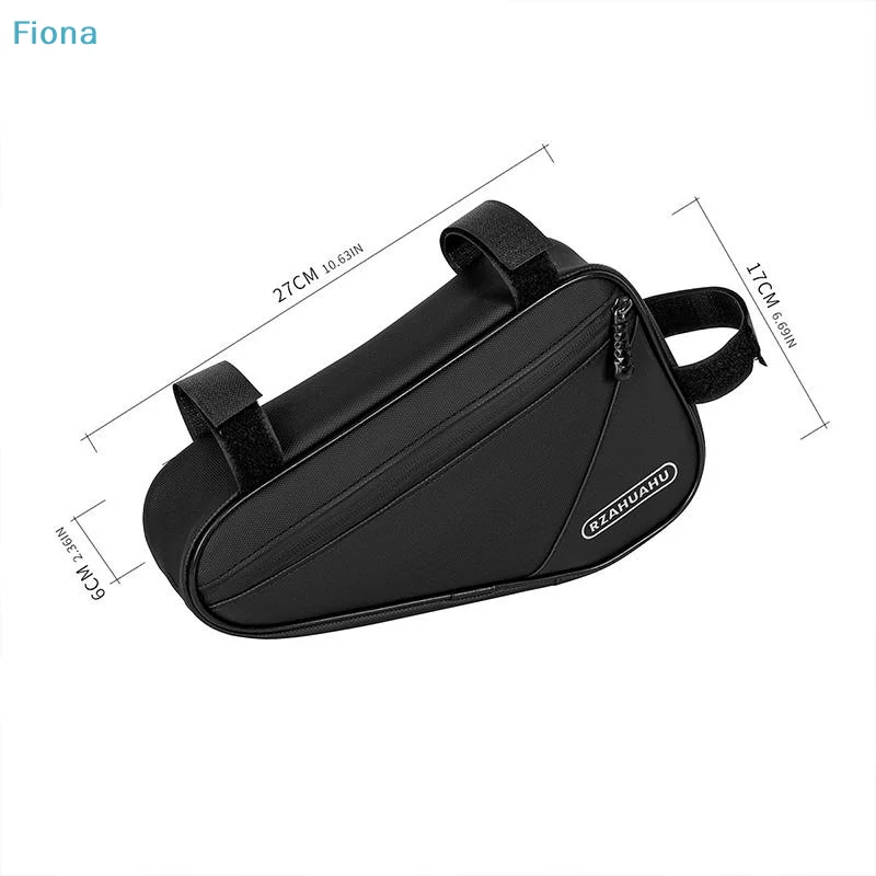 ✔ Borsa Triangolare da Telaio Bici, Borsa da Manubrio Anteriore, Borsa Portaoggetti Triangolare da Telaio - immagine 2