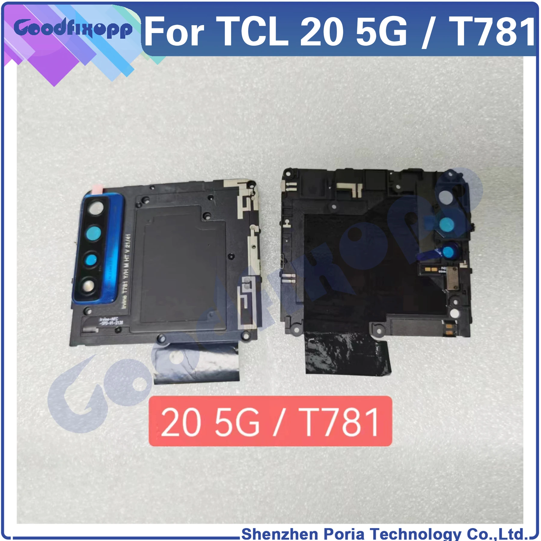 

For TCL 20 5G T781 T781K T781H Middle Frame Glass Lens Front Bezel Back Housing Case Mid Plate Lid Cover Repair Parts Replace
