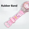 Pretty Girls Kids Children Students Rotatable Music Lights Sounds Rainbow Unicorn Collection Flip Digital Flashing Gift Watches 6