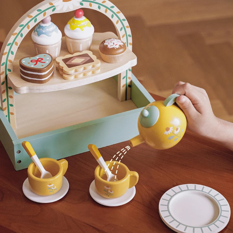 Wooden Ice Cream & Coffee Maker Pretend Play Set