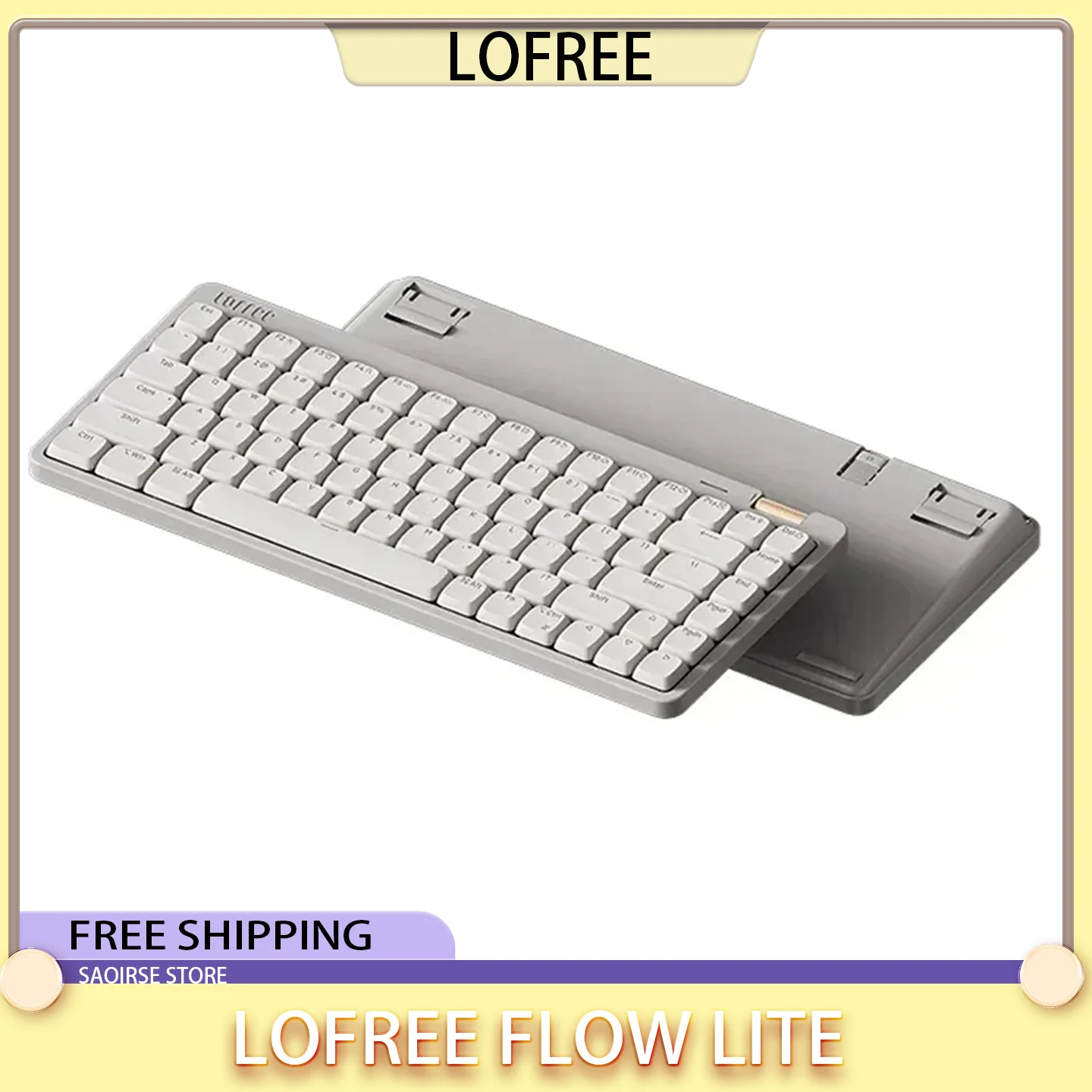 Lofree FLOW LITE 트라이 모드 가스켓 로우 프로파일 기계식 키보드 무선 블루투스 2.4G 맞춤형 핫 스왑 오피스 인체공학적
