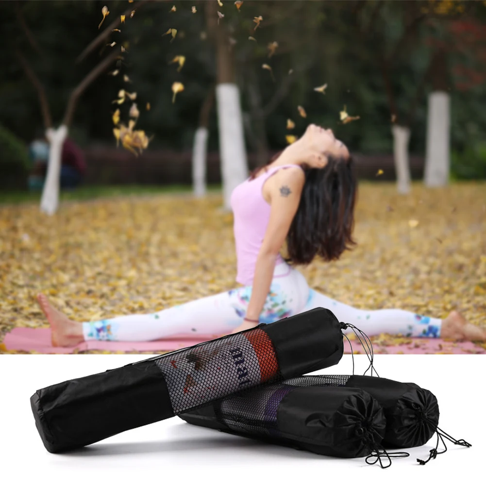 Yoga Holder Strap Large Capacity Foldable Fitness Pouch Wear-Resistant Drawstring Yoga Bag Sports Equipment Carry Bag