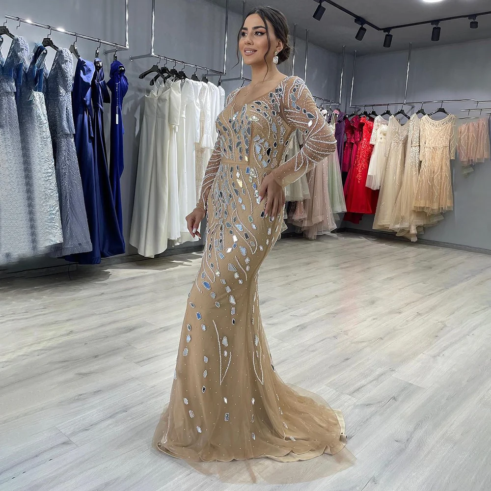 Sf13f5de6ecc64037a49690090ffb2fa4g Muslim Nude Mermaid With Overskirt Beaded Long Evening Dresses Gowns For Woman Wedding Party Mallzona