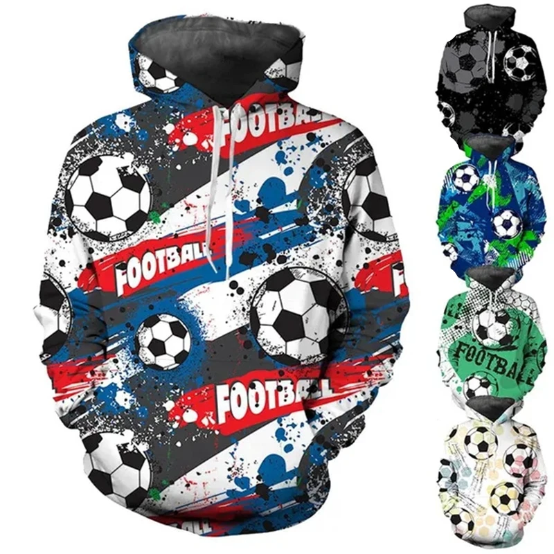 

Soccer Graphic Hoodies For Men 3D Football Cuju Printed Hooded Hoody Kid Fashion Streetwear Sports Pullovers Gym Hoodie Clothing