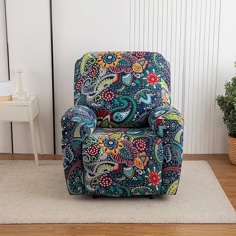 1 Seater Anti-dirty Armchair Sofa Protector 4Pcs Split Recliner Sofa Cover Stretch Relax  Chair Cover Living Room 3