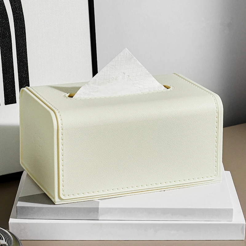 Household Waterproof Paper Box Desktop Napkin Storage Container Wide Mouth Tissue Boxes Practical Storage Supplies 3