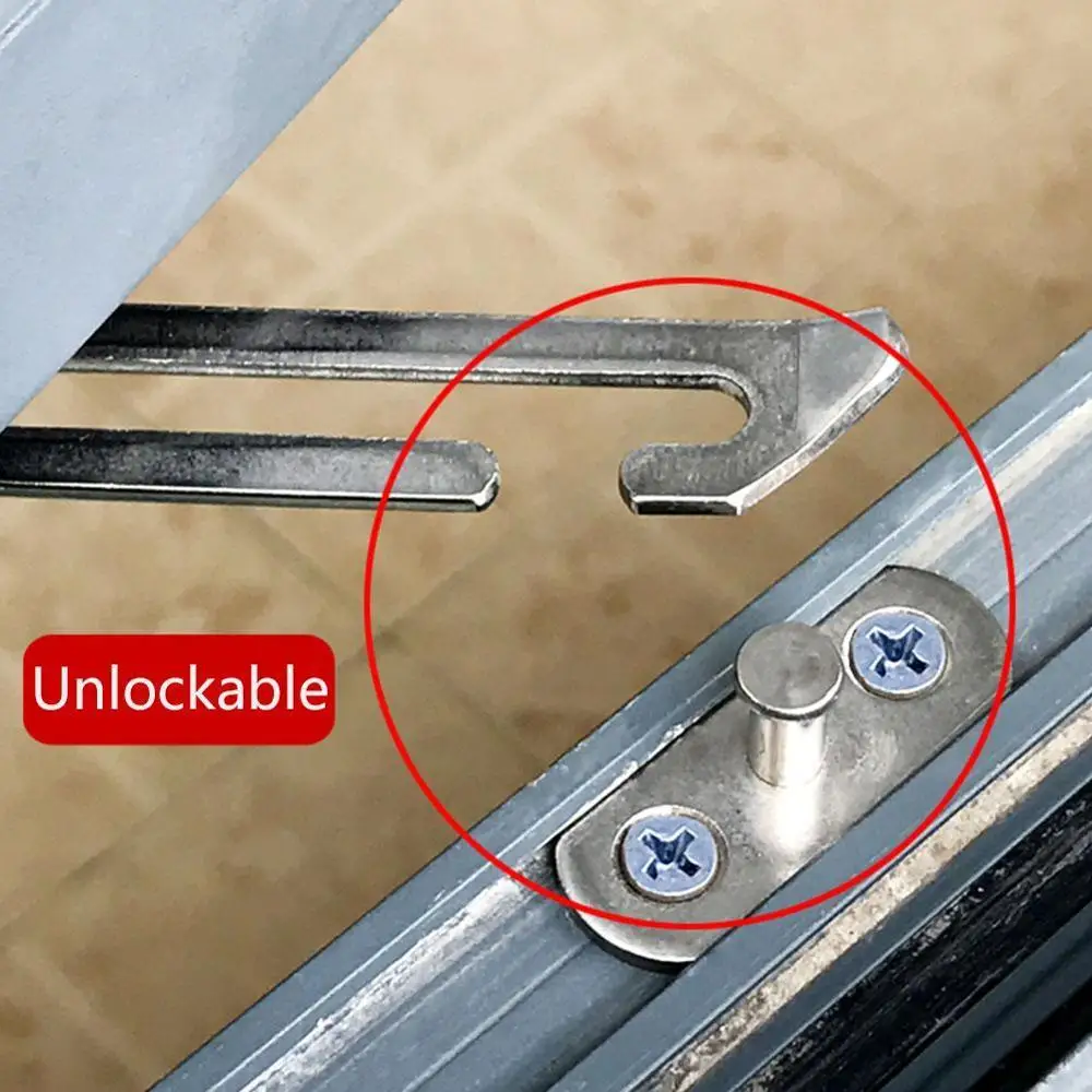 Window Stopper UPVC Window Restrictor Child Lock Safety Set W/Fixing Catch Screws Right G6U6