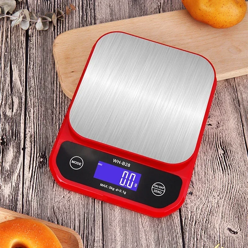 Waterproof Stainless Steel Digital Kitchen Scale with USB Charging and LCD Display