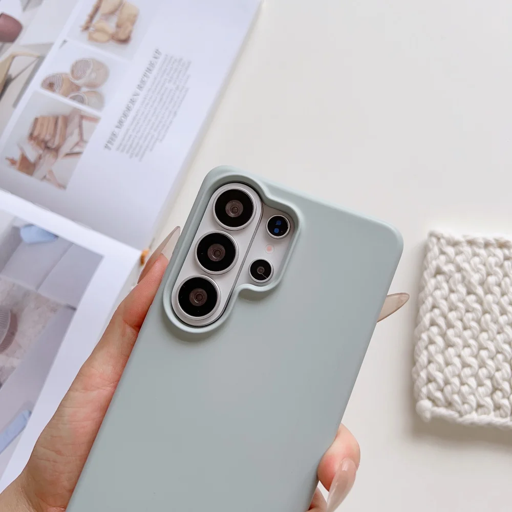 Matte Liquid Silicone Slim Shockproof Case - Candy Solid Color Cover