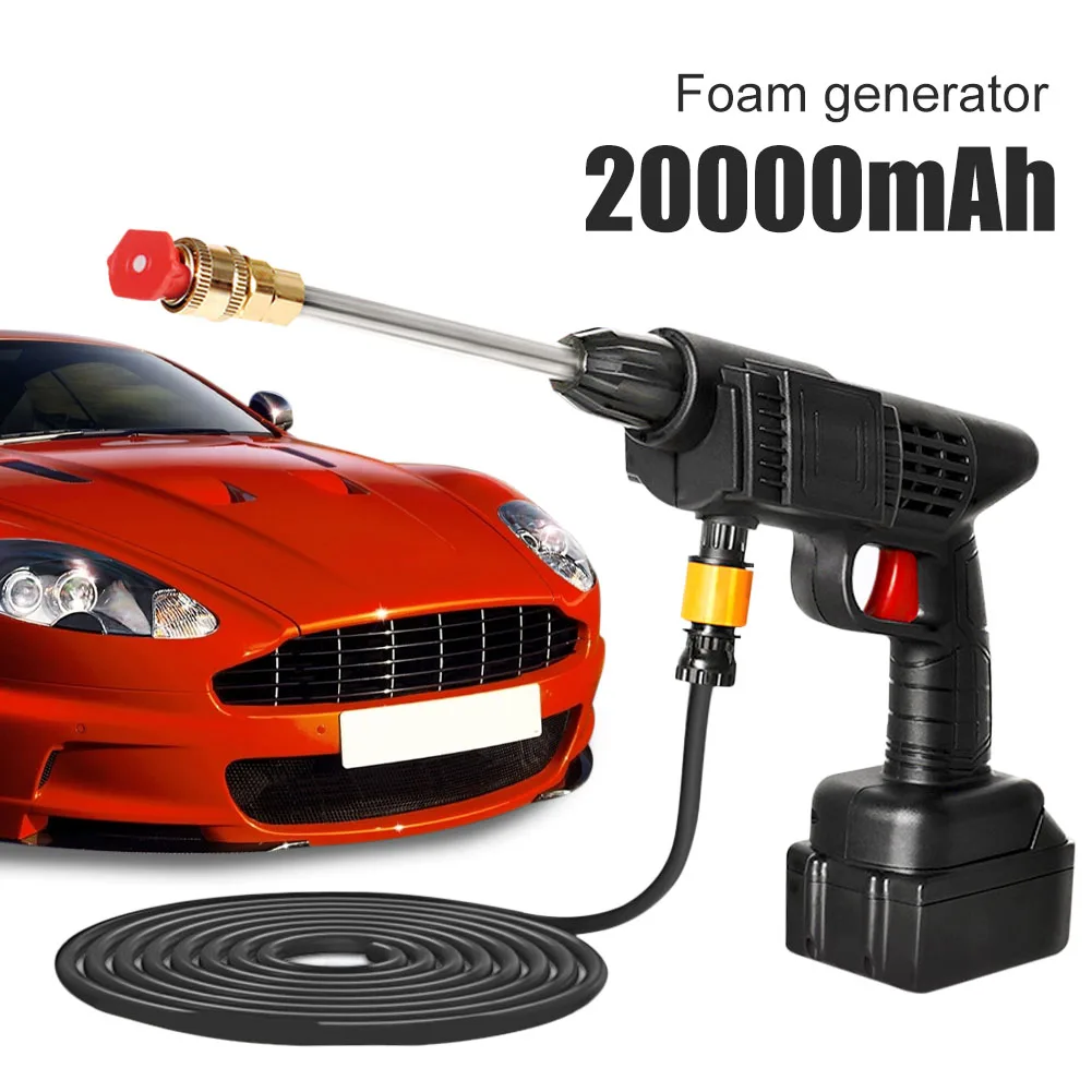 

20000mAh 40Min Foam Sprayer Water Gun Car Cleaning Tool 300W Wireless High Pressure Car Washing Gun 30Bar Pressure Washer Gun