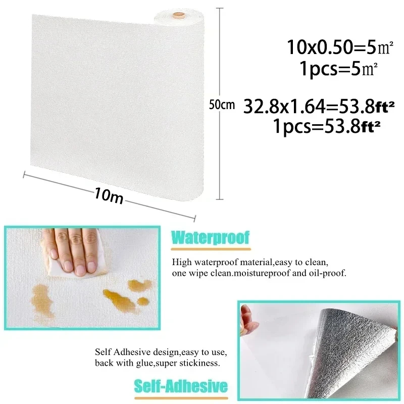 3D Linen Wall Sticker 5