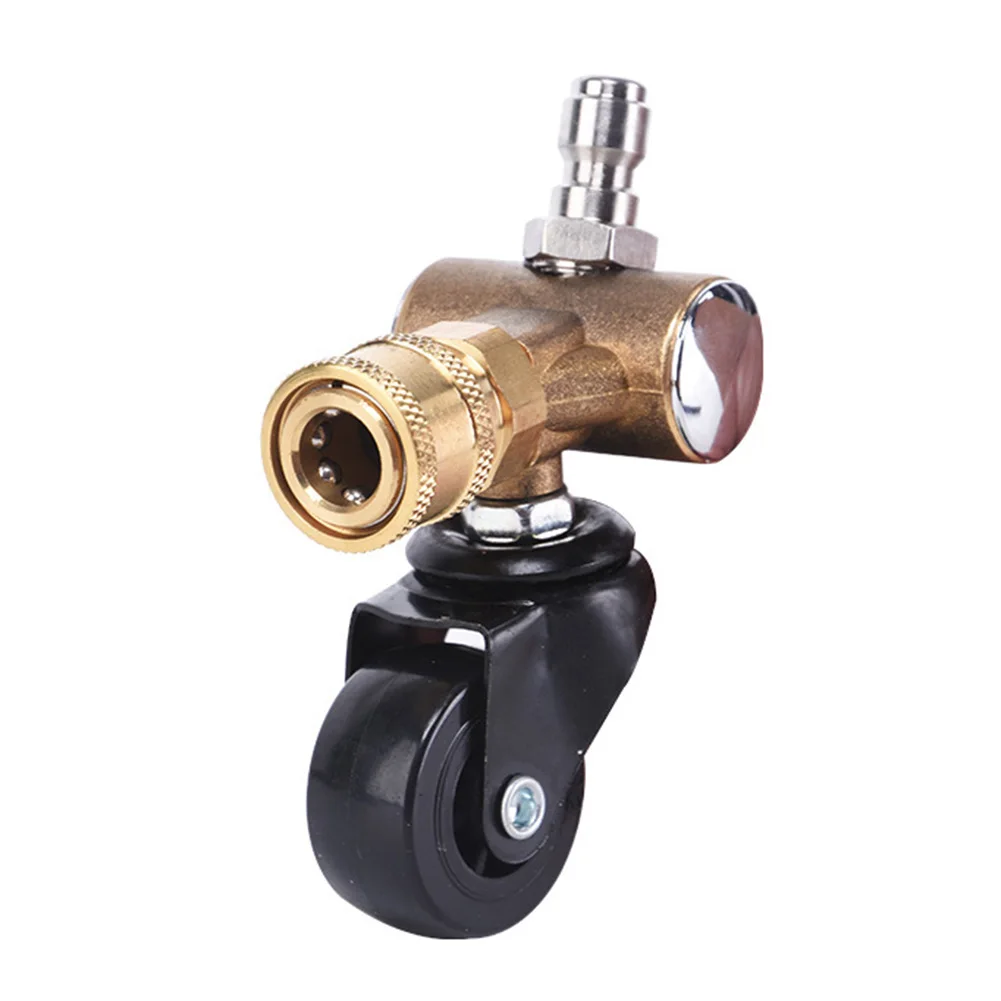

Cleaning Wheel Swivel Wheel 1/4 Inch 4000 PSI Black For High Pressure Cleaner Quick Connect High Quality 1/4 Inch