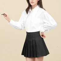 100-crotch Women Spring Summer Jk White A- crotch High-waist Short Skirt Autumn Winter Plaid Half-skirt - Image 6
