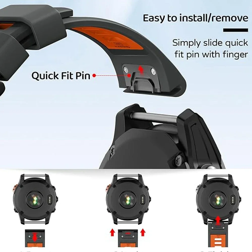 Enhanced Silicone Watch Strap - Quick Fit 26/22/20mm
