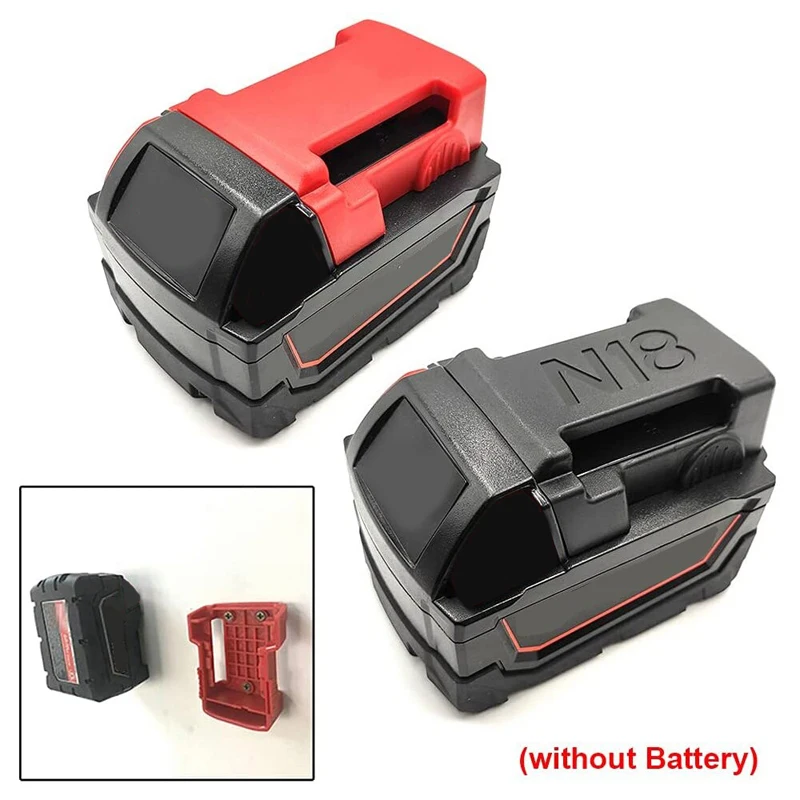 Pack 10 Bases Para Baterías 18v Soporte Para Batería Milwaukee M18 - Pack De 10 Unidades - Bloqueo Seguro Y Fácil Deslizamiento Soportes Bateria Milwaukee M18