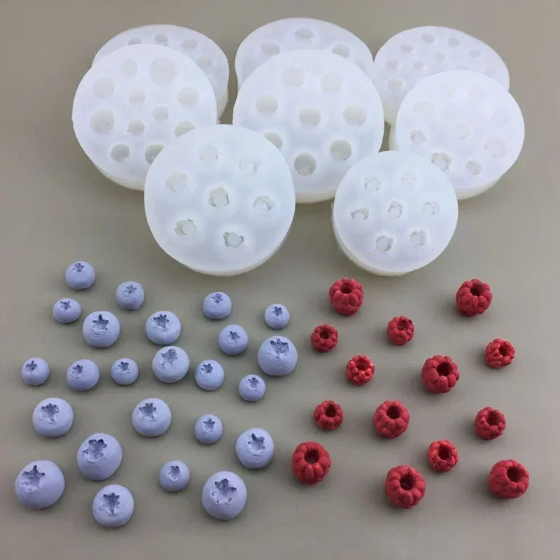 3D Blueberry Raspberry Fruit Silicone Mold for Baking and Cake Decorating