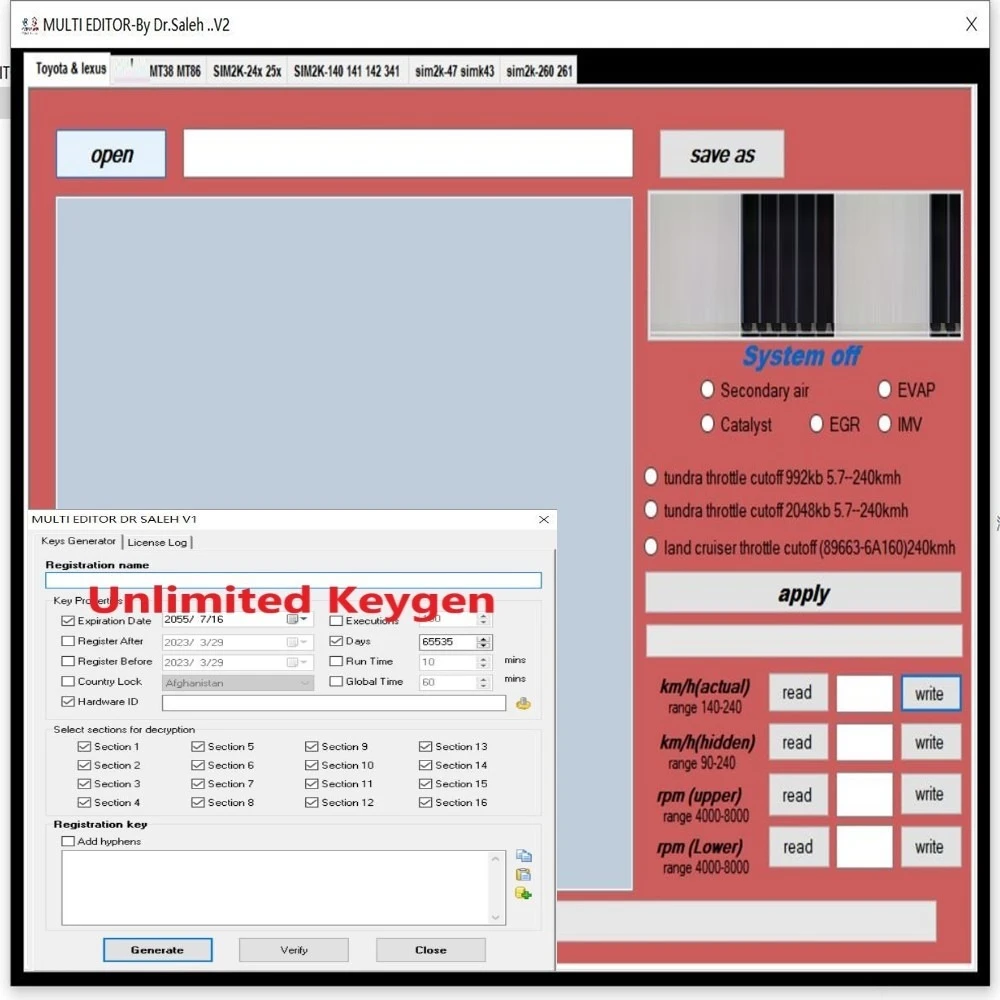 Toyota dtc editor