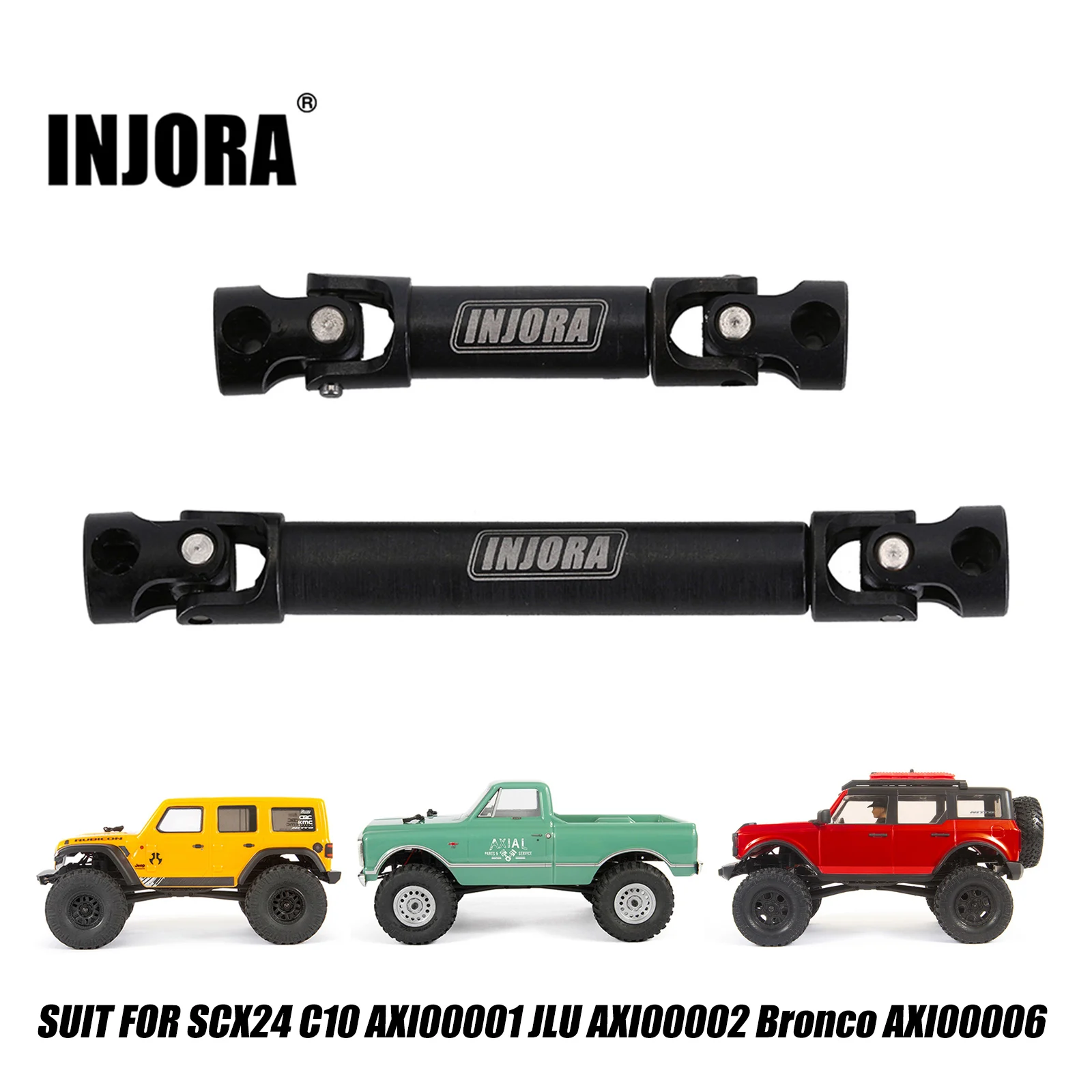 INJORA Steel Center Drive Shaft for 1/24 RC Crawler Axial SCX24