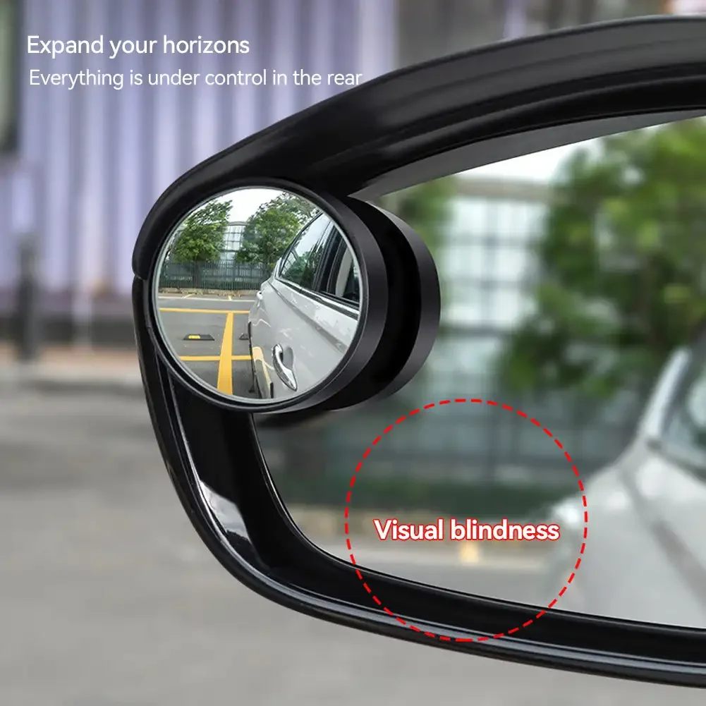 Rearview Mirror Rain Guard 2Pcs Universal Car Rearview Sun Visor Rain Eyebrow Blind Spot Mirror Round Parking Mirror 360 Degrees Rainy Covers