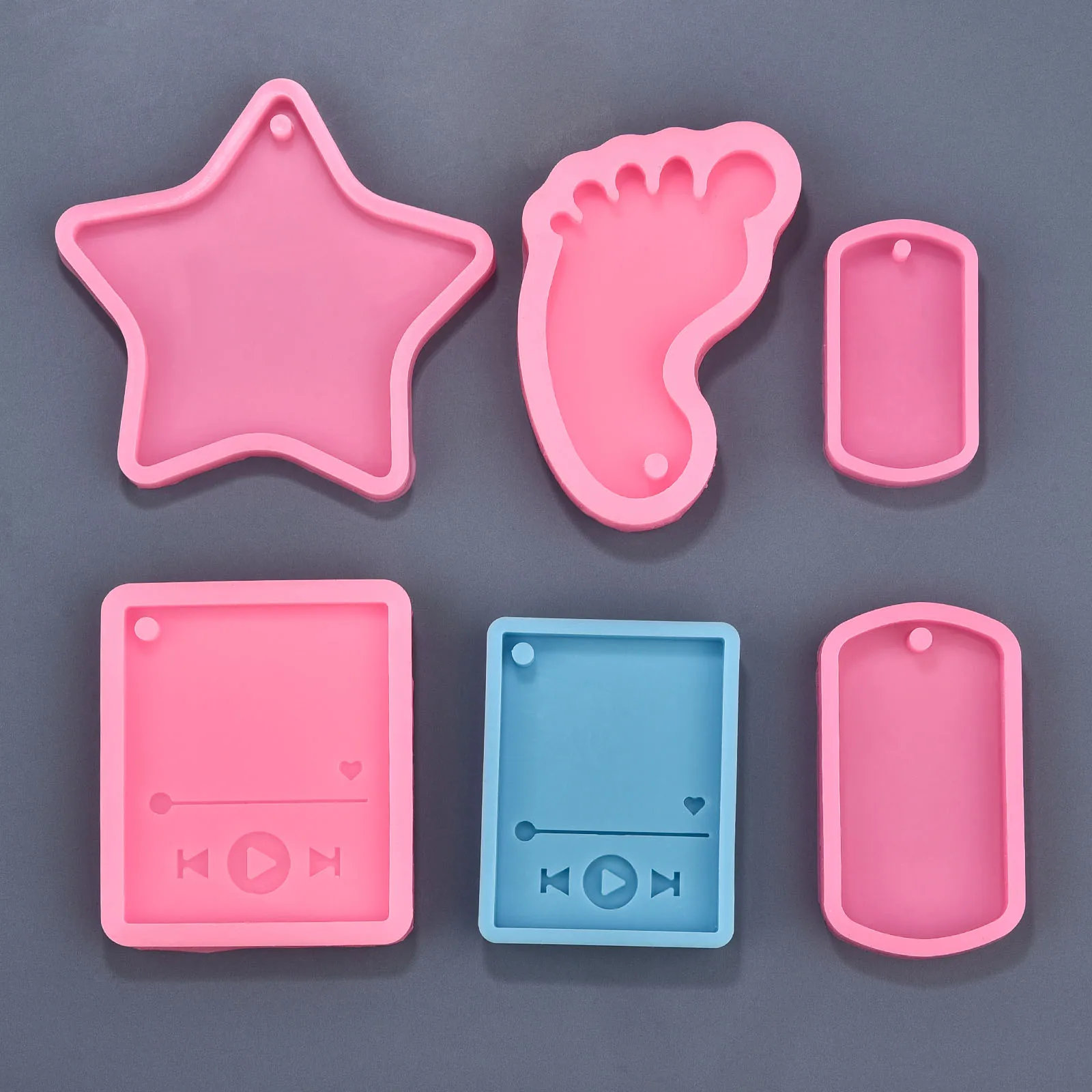 Epoxy Resin Player Mold Keychain Pendant Silicone Mould