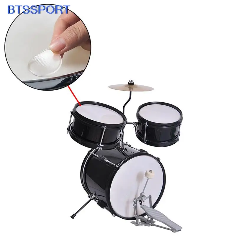 

6Pcs/Set Snare Drum Mute Pad Transparent Drum Damper Gel Pads Snare Tom Drum Muffler Mute Percussion Instrument Accessories