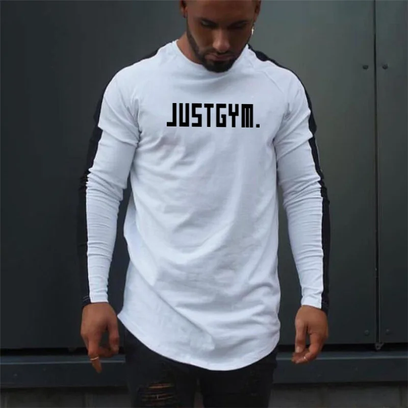 

Fashion Casual Pullover T-shirt Fitness Training Clothes New Thin Sweater for Men In Autumn, Letter Printing