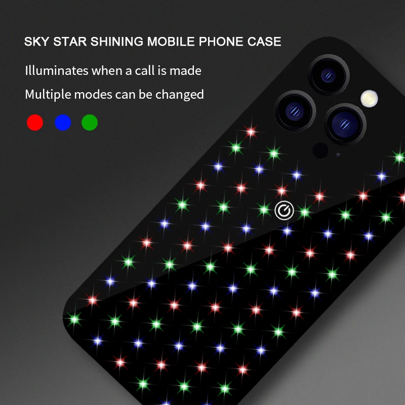 

Touch Luminous Mobile Phone Protective Cover Fashion LED Luminous Light Flashing Music Rhythm Flashing Apple Series