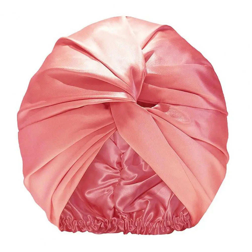 Satin Bonnet Hat Double Layer Hair Wrap Women Adjustable Knotted Hat Care Turban Satin Sleep For Curly Straight Hair silk bonnet hair bonnet satin bonnet satin nightcap sleeping cap