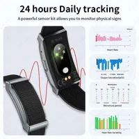 LIGE No Screen Sports Fitness Smart Bracelet Men's Call Reminder Heart Rate Monitor IP68 Waterproof Smartwatch For Android IOS - Image 2