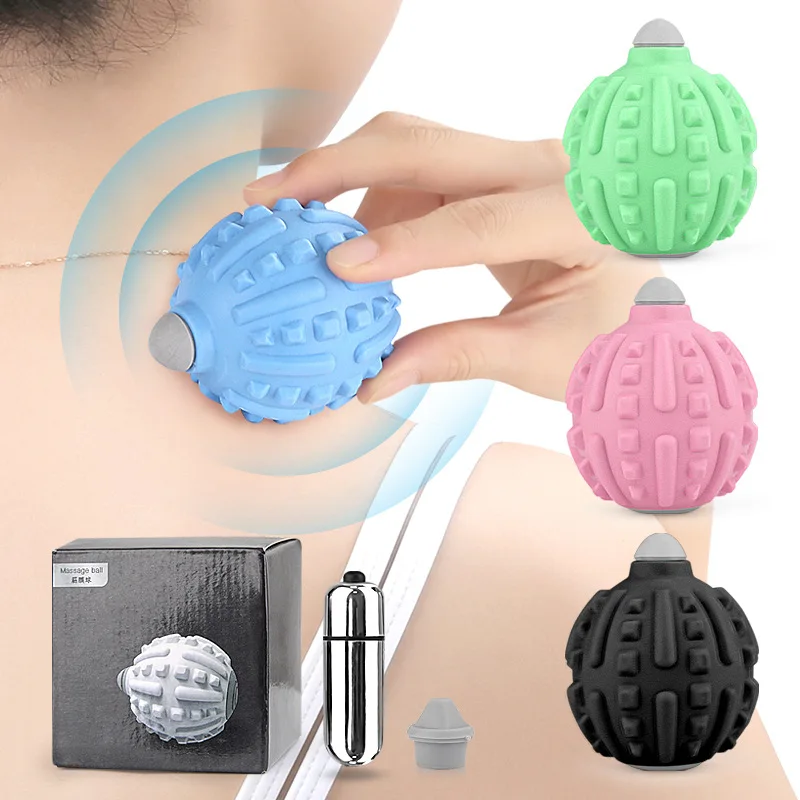 Electric Vibrating Massage Ball for Muscle Fitness Plantar Fasciitis Pain Relief Myofascial Release and Trigger Point Treatment 4 speed high intensity vibrating massage ball for muscle and plantar fasciitis pain relief yoga fitness electric massage rolle