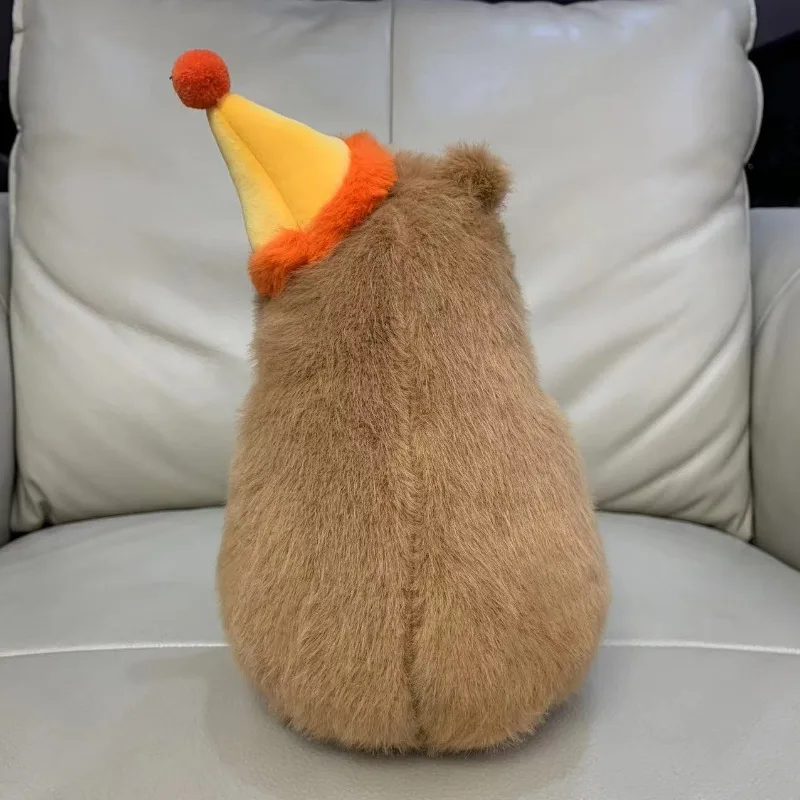 Peluche Capibara Con Cappello Di Compleanno – 25 Cm, Morbido Giocattolo Per Bambini Con Scritta Happy Birthday