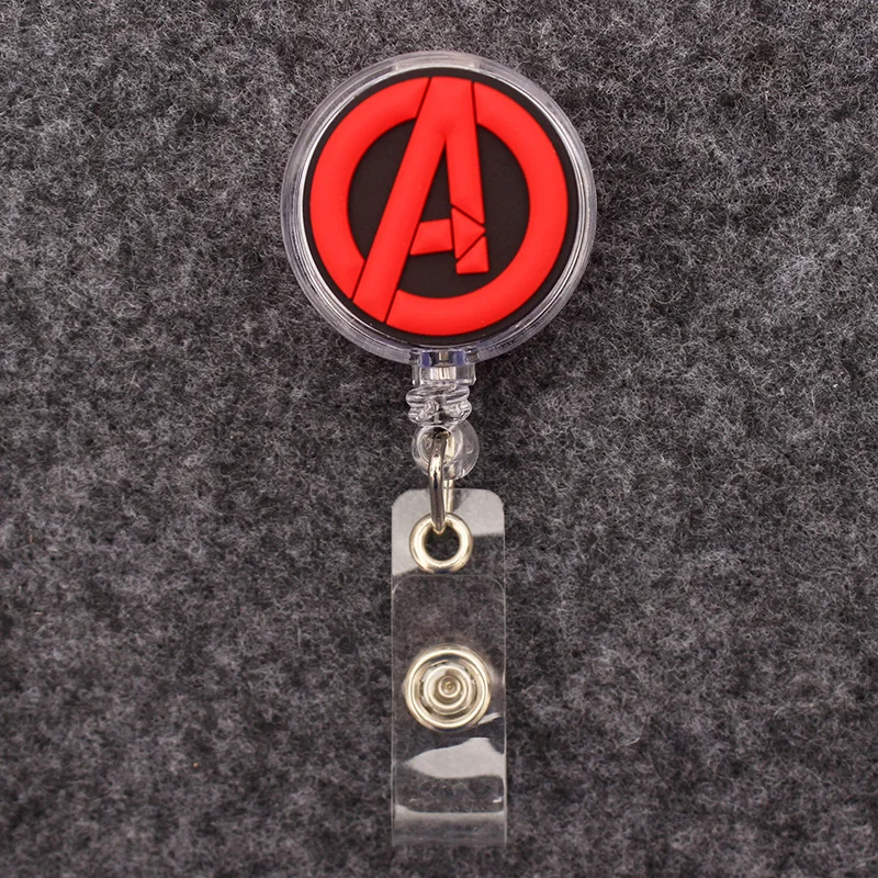 Cartoons Hero Logo Style Badge Reel Nurse Workers Enfermera ID Holder Girl Boy Retractable Name Card Holder Accessory retractable badge reel badge holder retractable id tag retractable id lanyard