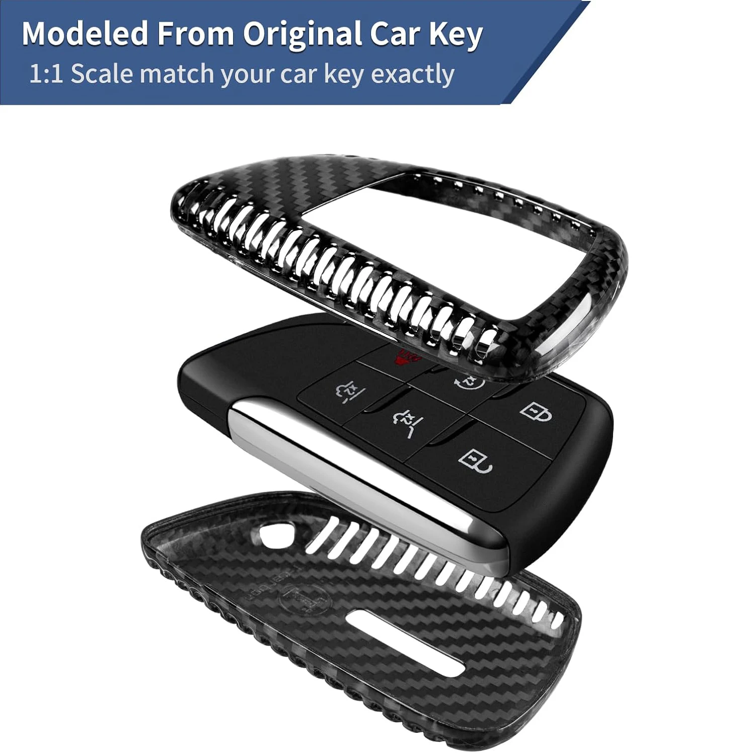 Heavy Metal Key Fob Cover For GMC Yukon Denali Sierra & Chevy Silverado Tahoe