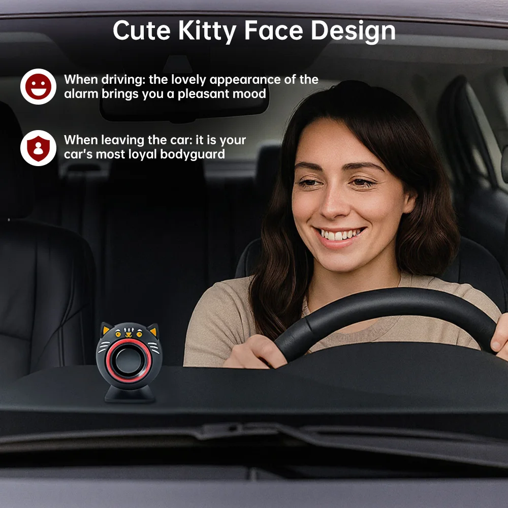 High-Intensity Car Anti-Theft Alarm with Vibration Sensor and Visual Alert
